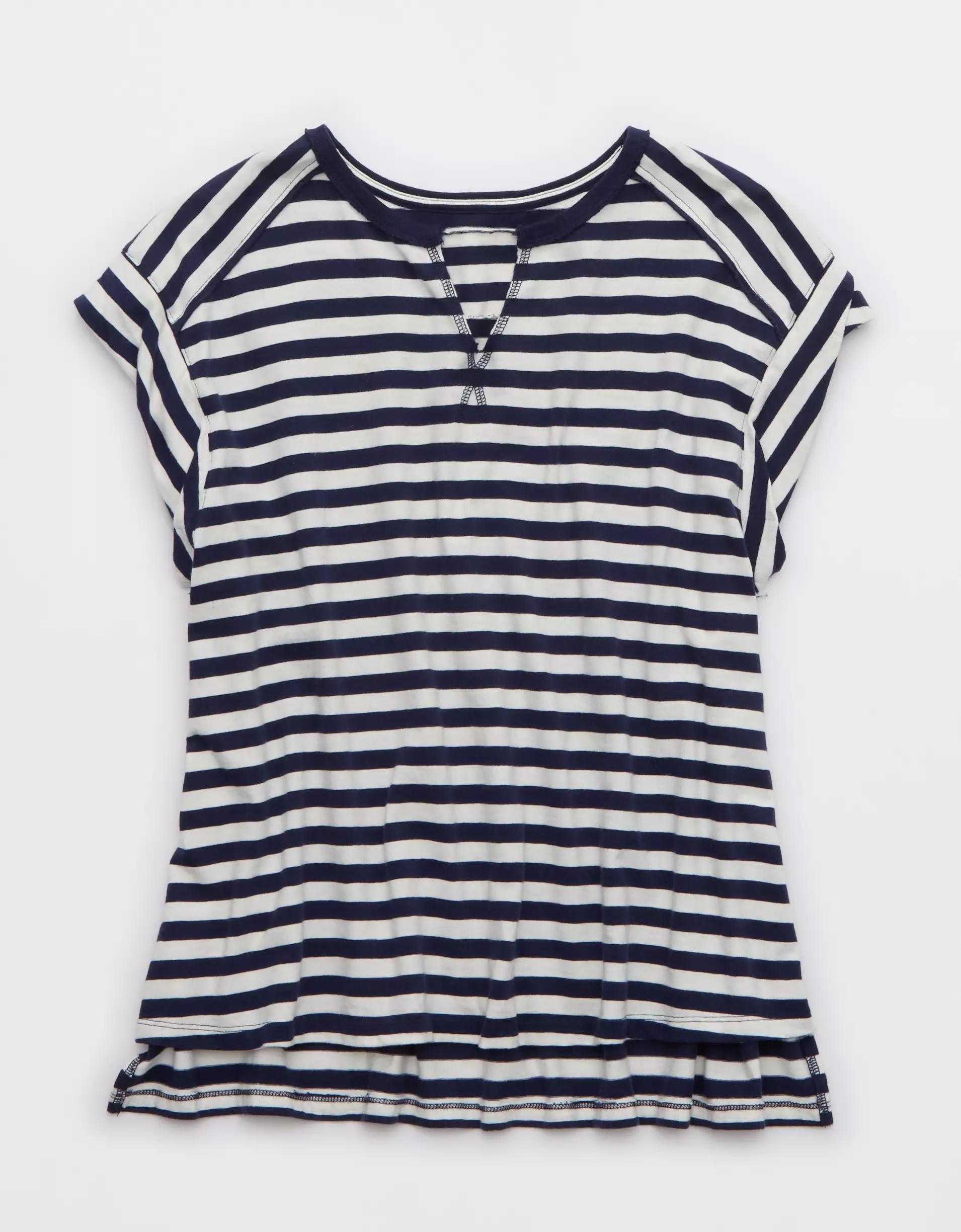 Aerie Summer Breeze Notch Neck T-Shirt Product Image
