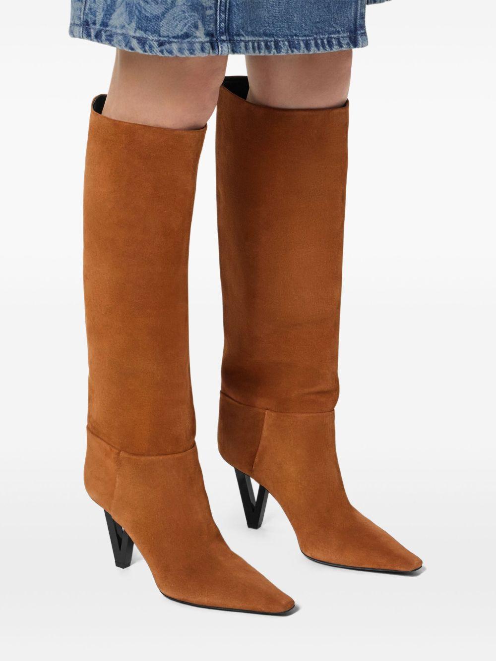 pointed-toe knee-high boots Product Image