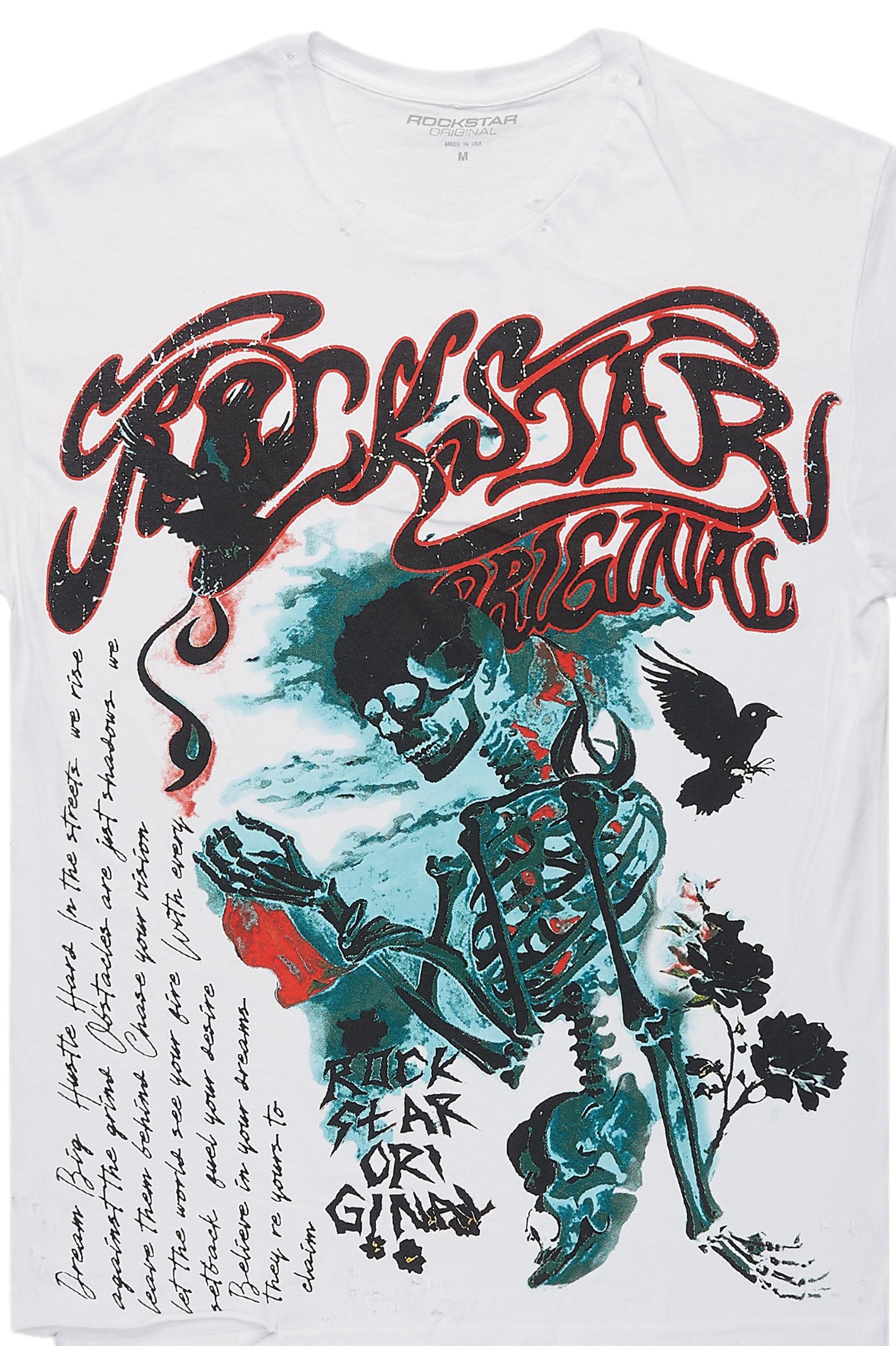 Danby White Graphic Oversized T-Shirt Male Product Image