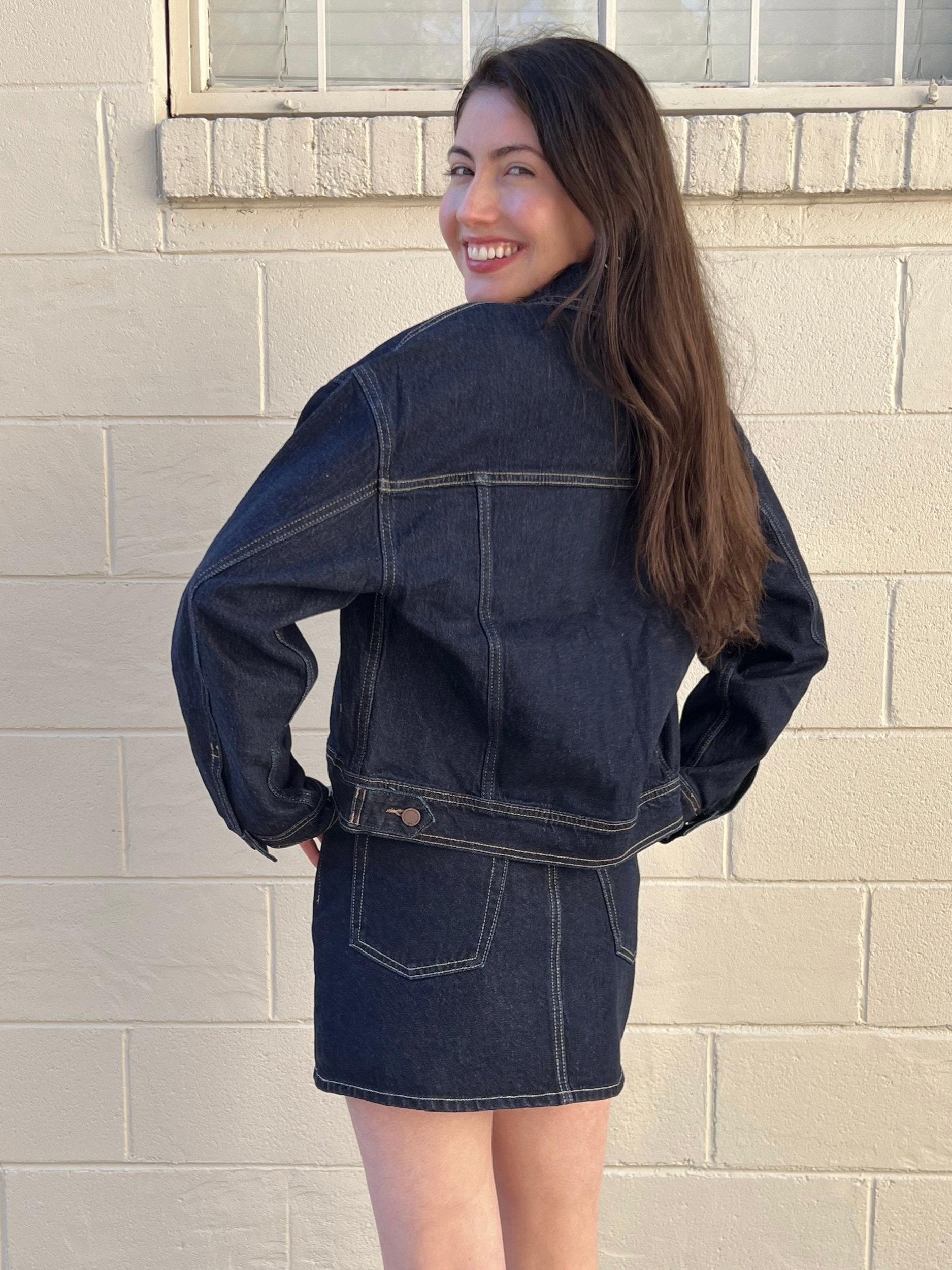 Harley Dark Wash Denim Jacket Product Image