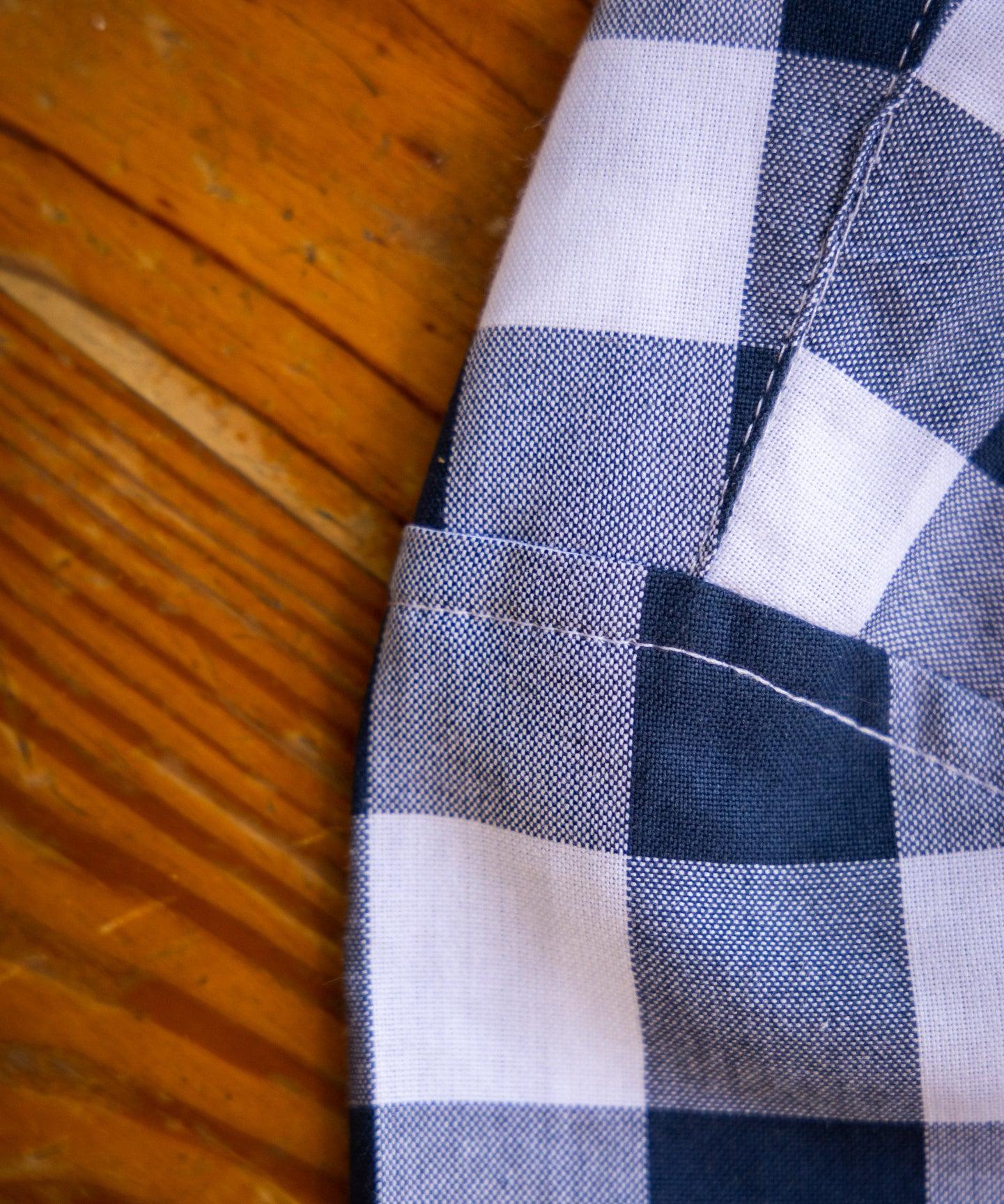 Blue & White Buffalo Plaid Button Up Male Product Image