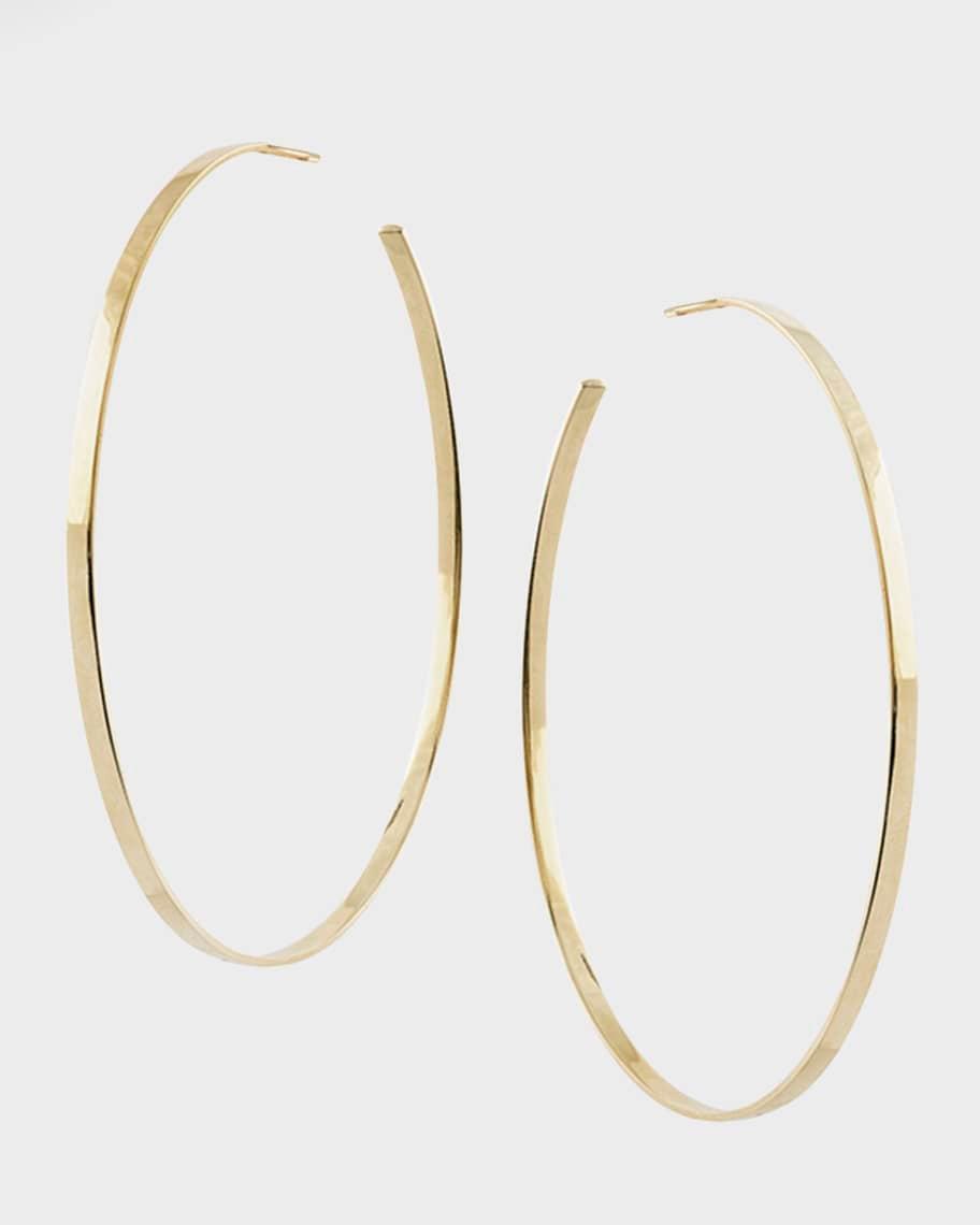 Large Sunrise Hoop Earrings in 14K Gold Product Image