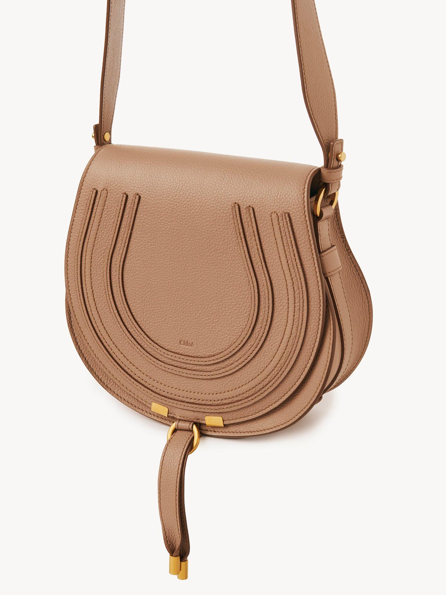 Marcie saddle bag in grained leather Product Image