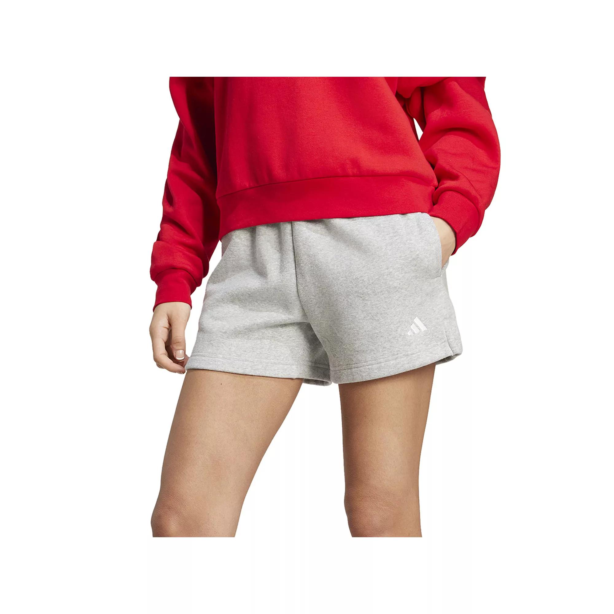 Women's adidas Feel Cozy Essentials Fleece Sportswear Shorts, Size: XXL, Medium Gray Grey Product Image