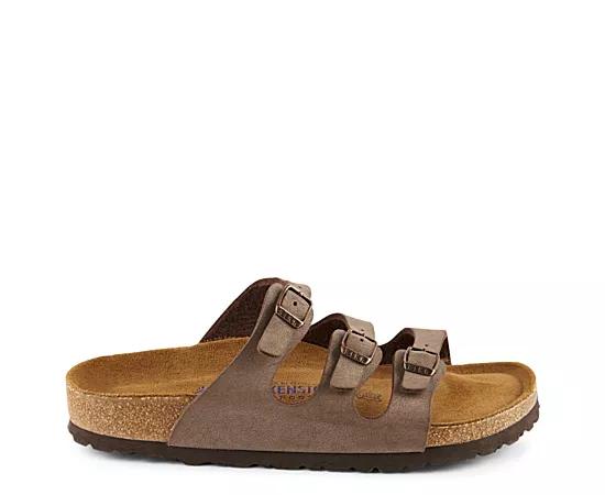 Womens Birkenstock Florida Birko-Flor Nubuck Soft Footbed Sandals Product Image