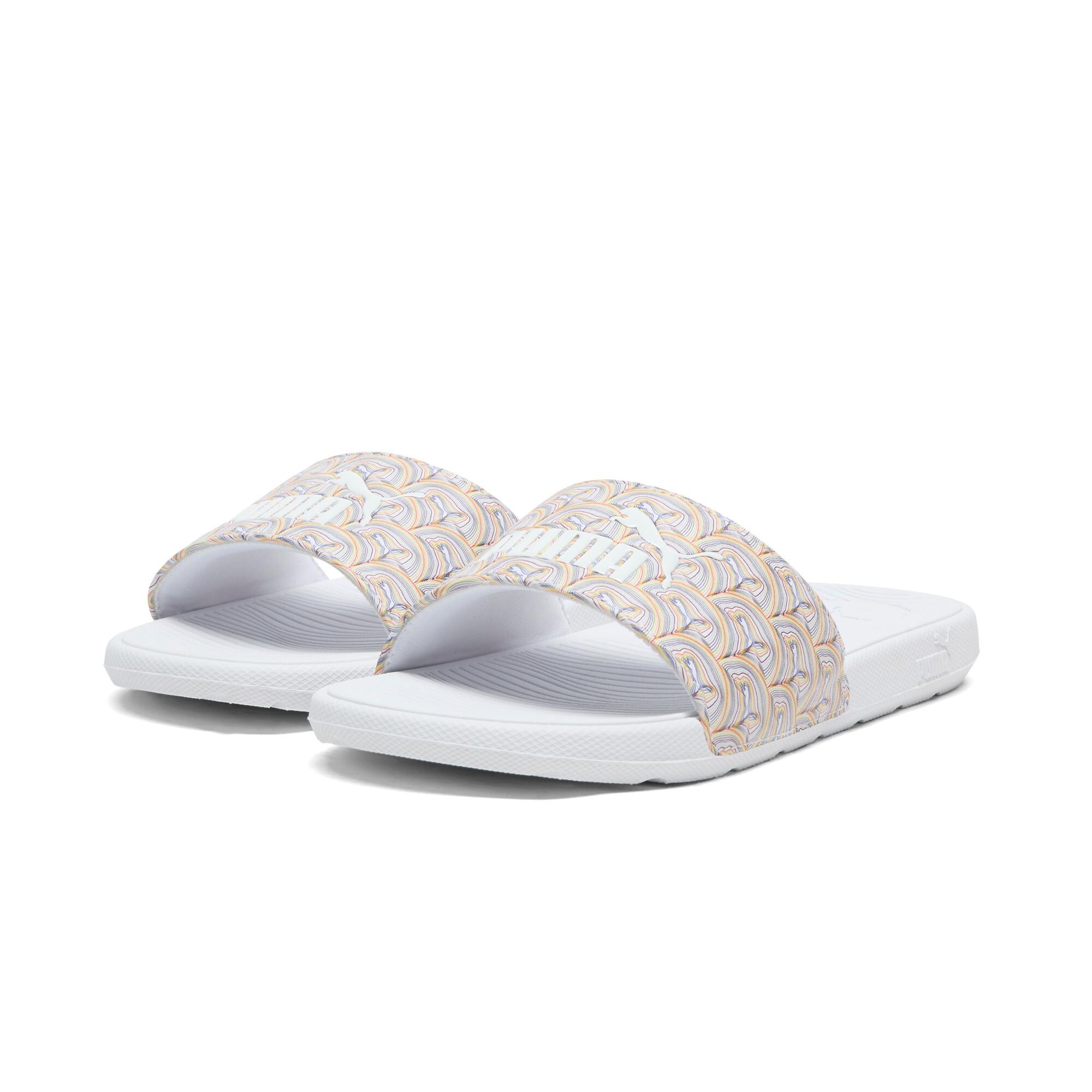 PUMA Cool Cat 2.0 Pride Women's Slides in White Product Image