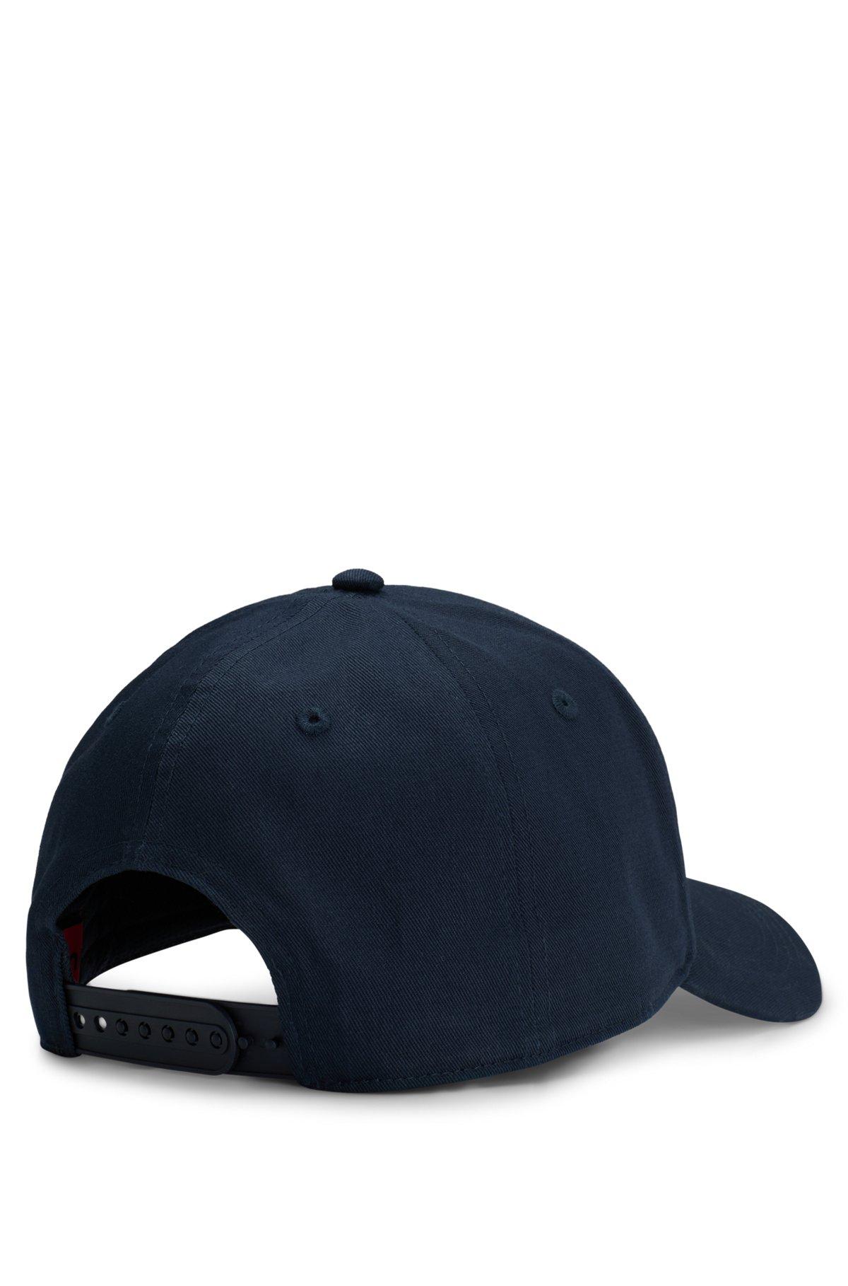 HUGO - Cotton-twill cap with cropped logo print - Dark Blue Product Image
