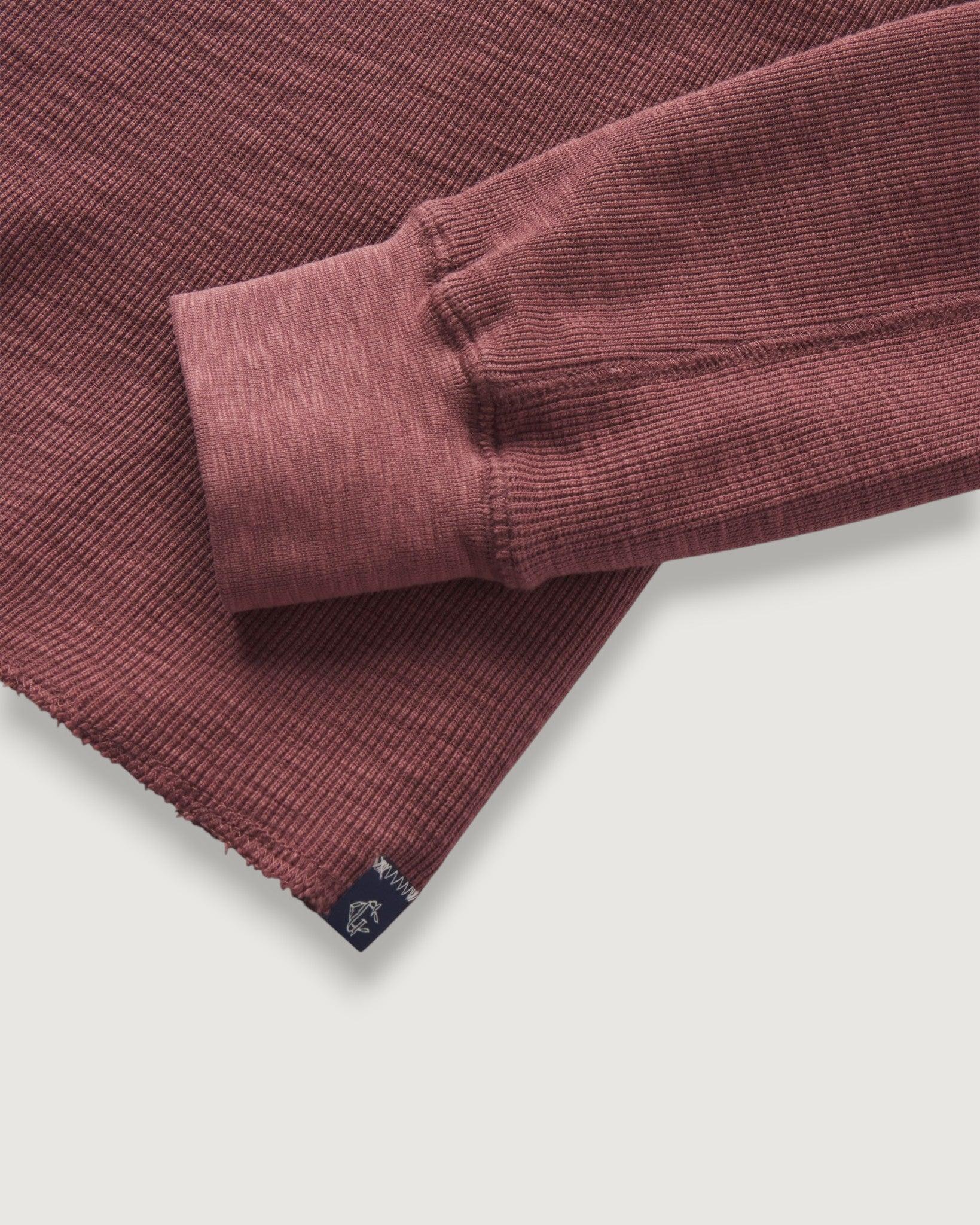 Clint Waffle Cotton Crew - Root Beer Product Image