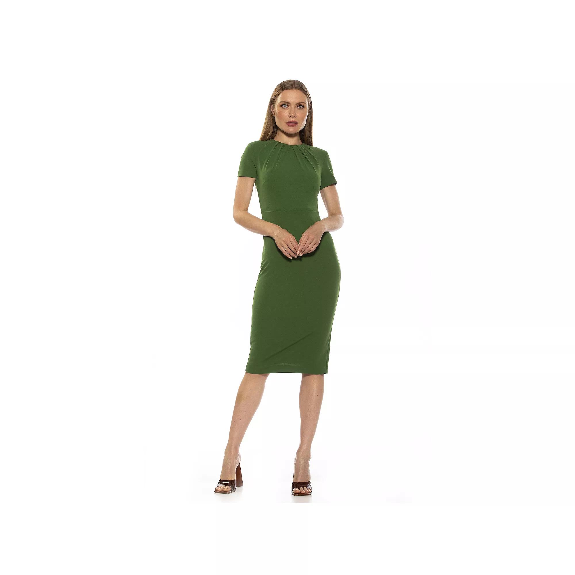 Women's ALEXIA ADMOR Tanya Twist Front Cutout Long Sleeve Midi Dress,  Product Image
