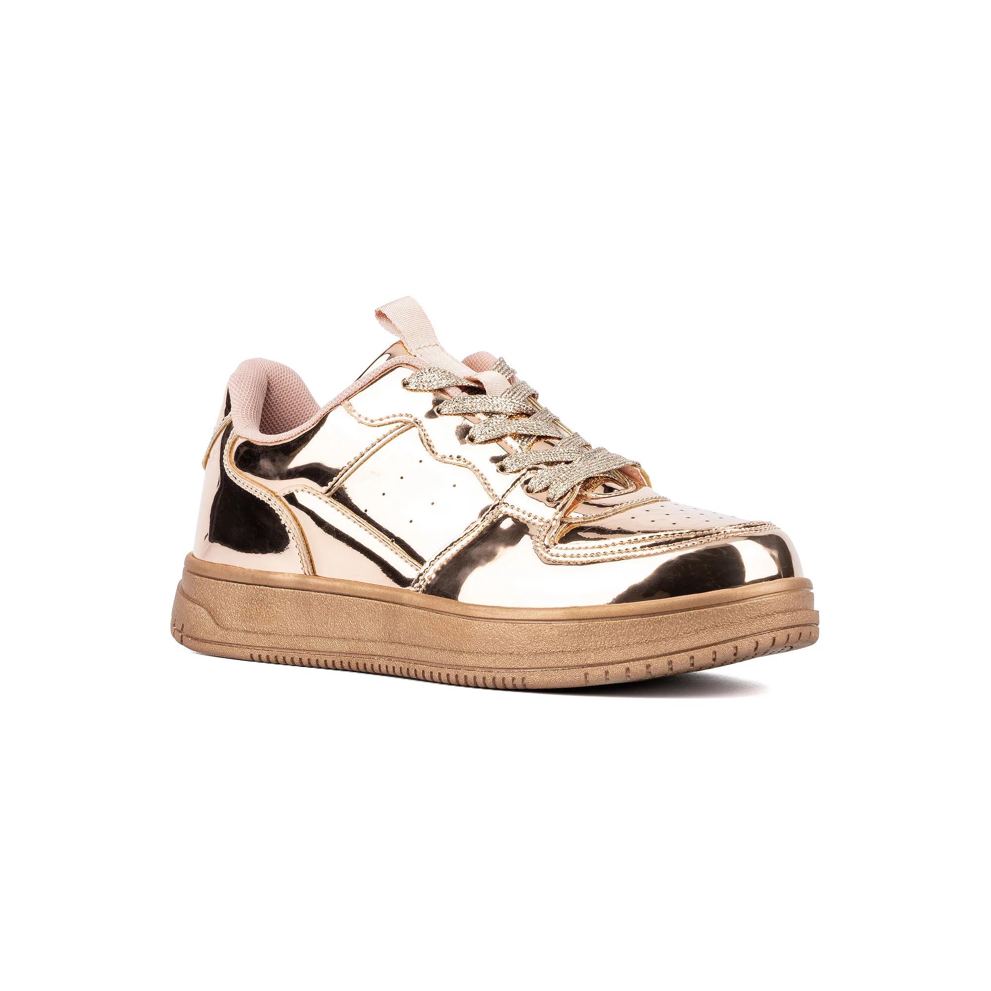 Olivia Miller Women's Vivien Metallic Sneakers, Size: 8.5, Rose Gold Product Image