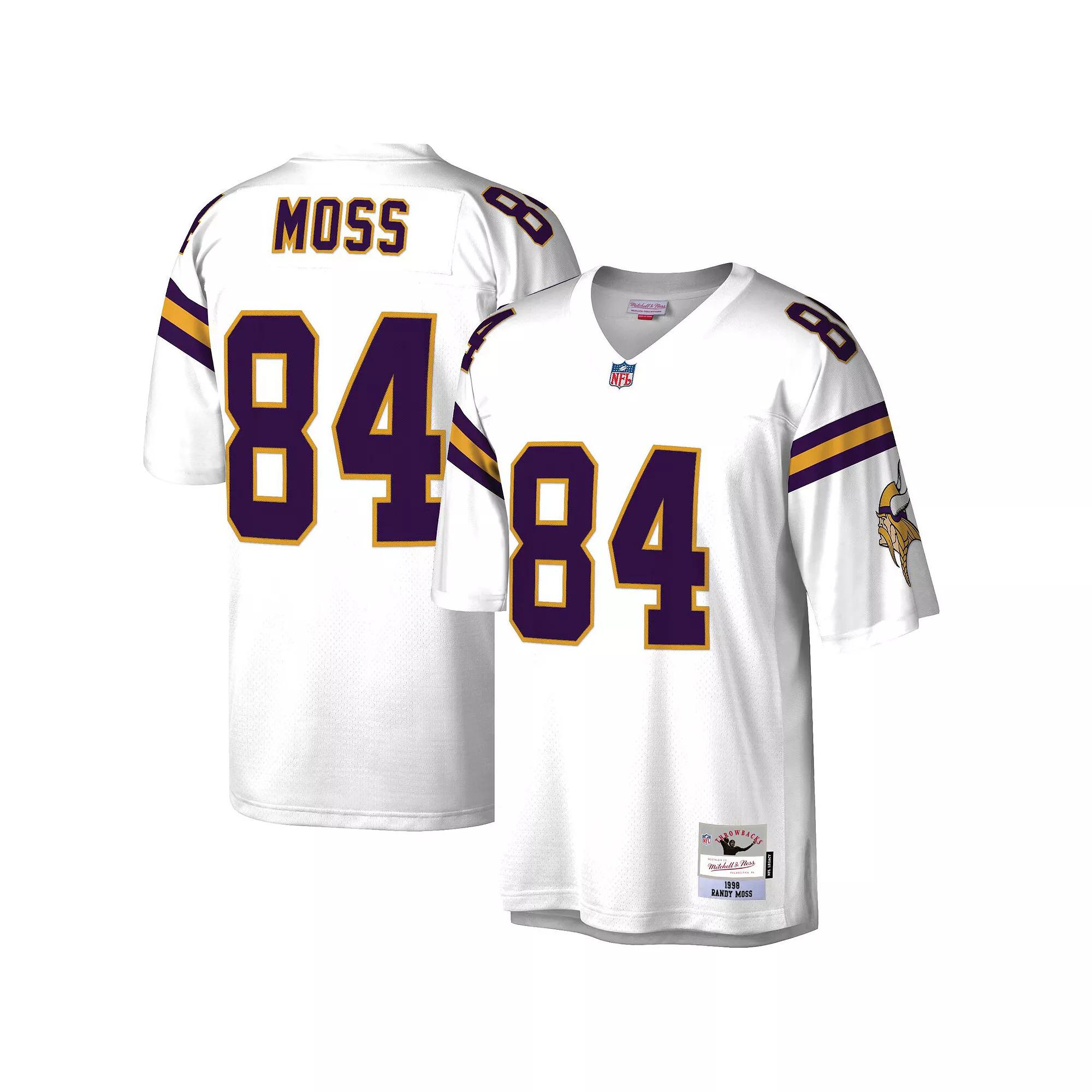 Men's Mitchell & Ness Randy Moss White Minnesota Vikings Big & Tall 1998 Legacy Retired Player Jersey,  Product Image