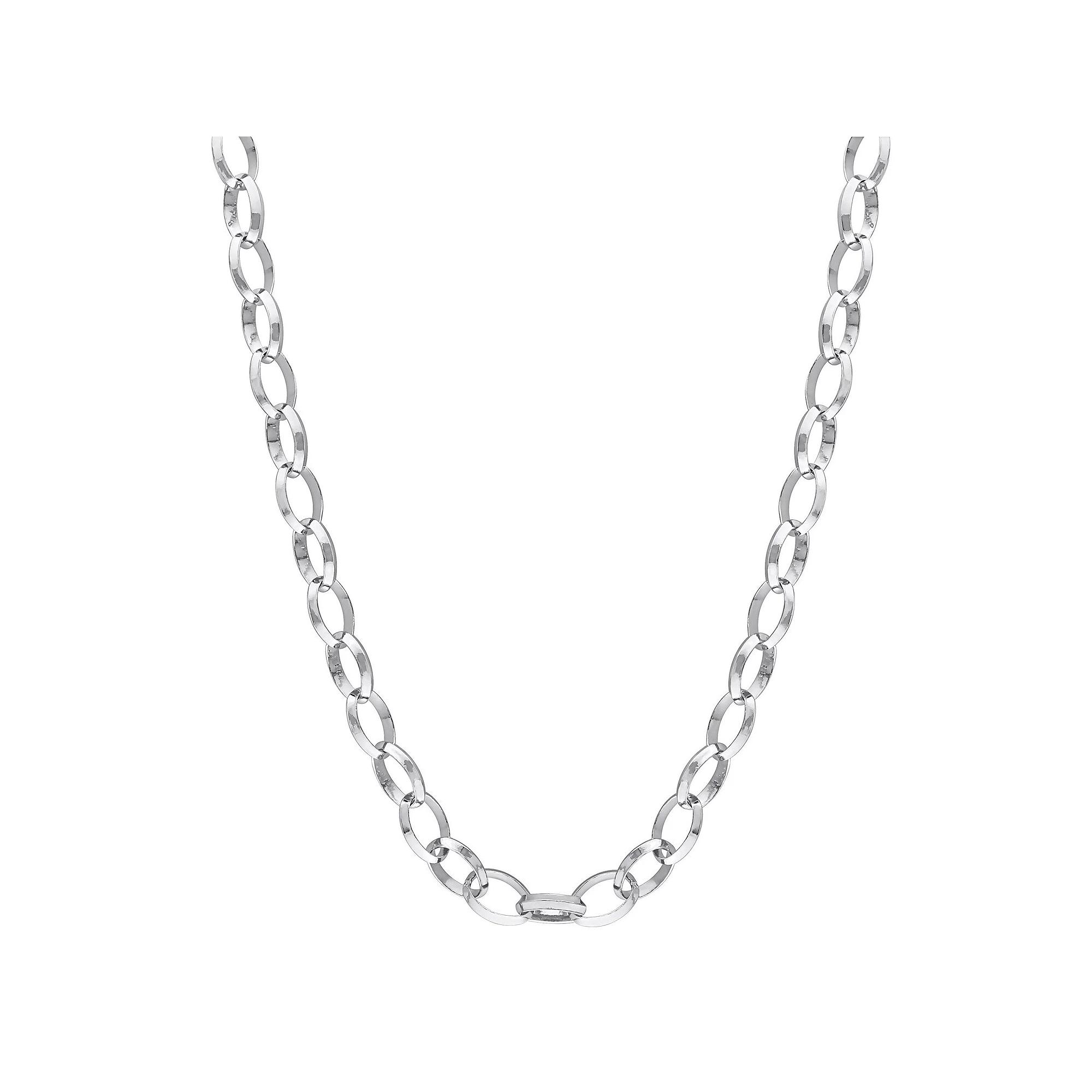 Stella Grace Sterling Silver 8 mm Rolo Chain Necklace, Womens Product Image
