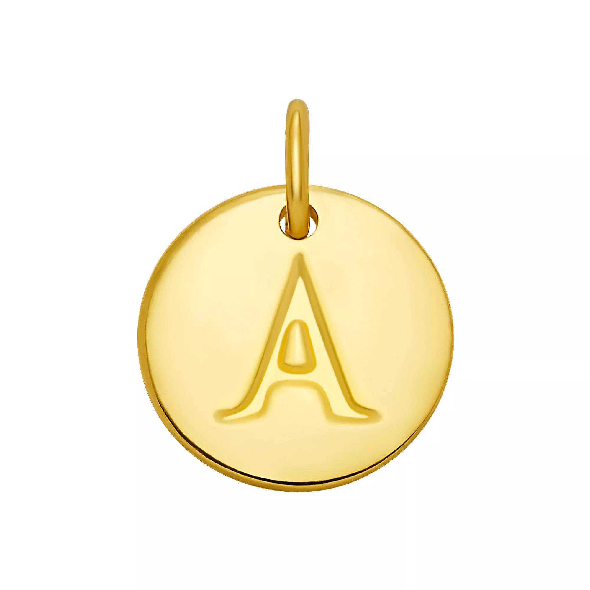 PRIMROSE Sterling Silver Letter Disc Charm, Women's, Sterling Silver F Product Image