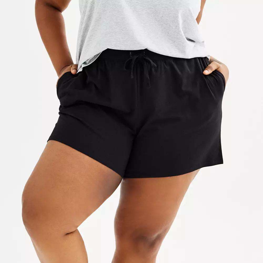 Plus Size Sonoma Goods For Life® Cotton Modal Sleep Short, Women's, Size: 3XL, Mineral Black Product Image