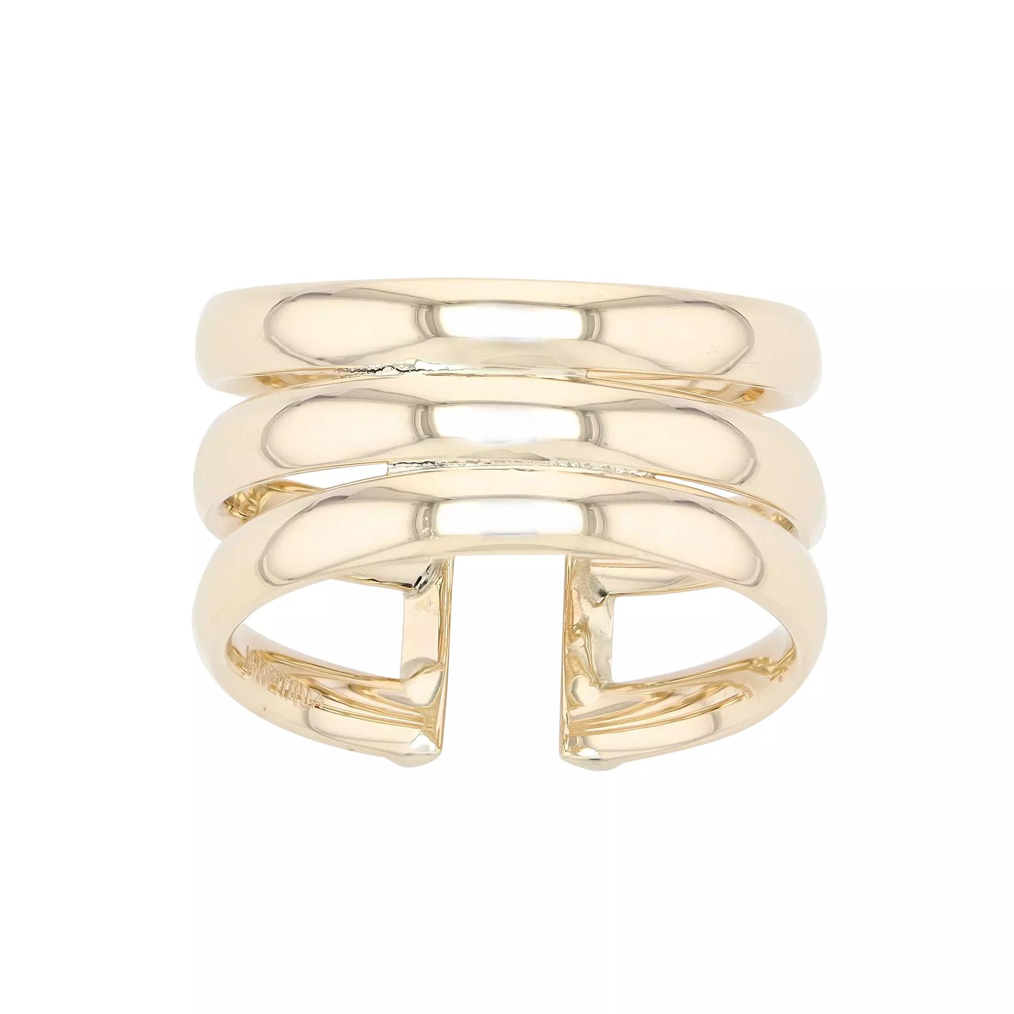 Au Naturale 14k Yellow Gold Triple Open Band Ring, Women's,  Product Image
