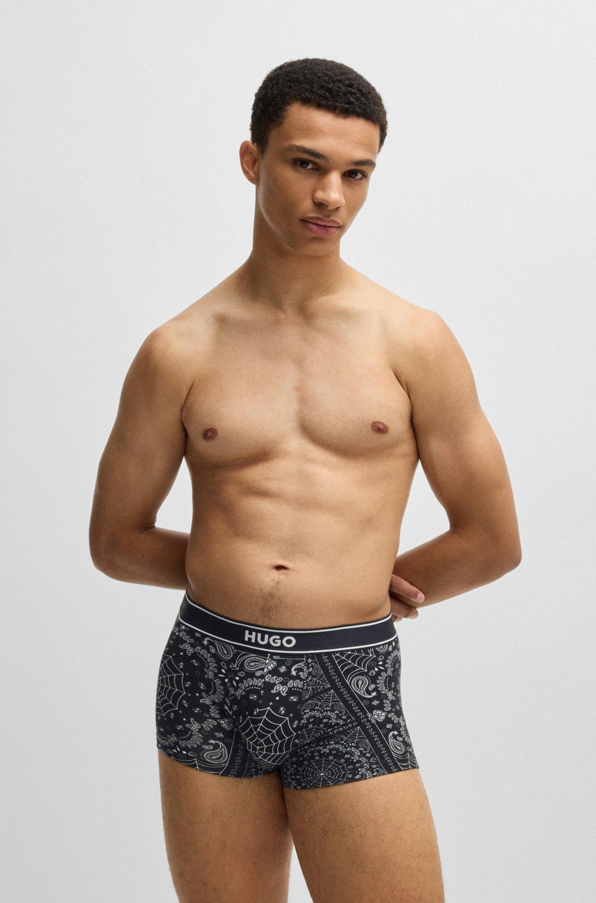 Stretch-cotton trunks with seasonal print Product Image