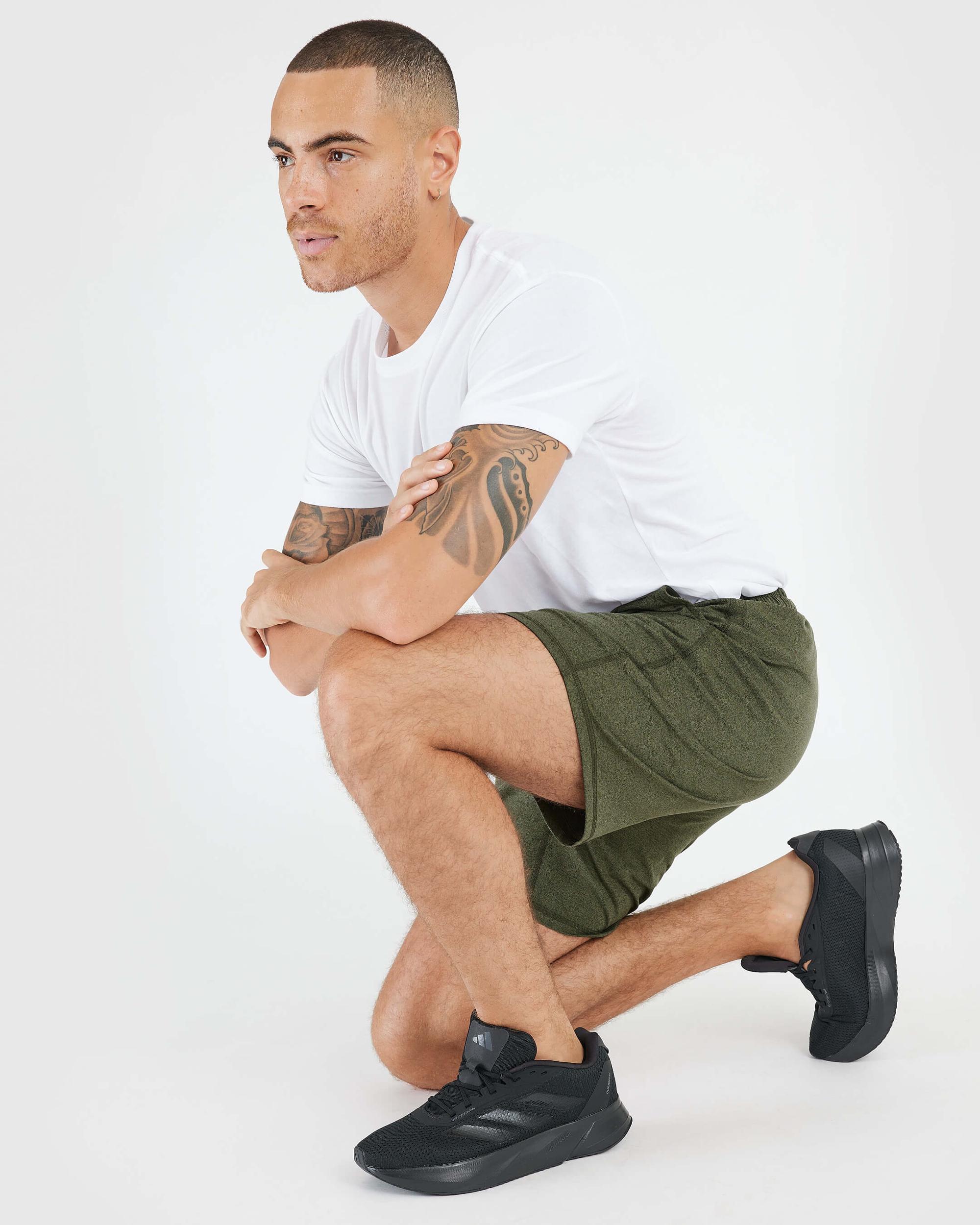 Dark Heather Military Green Active Comfort Shorts Product Image