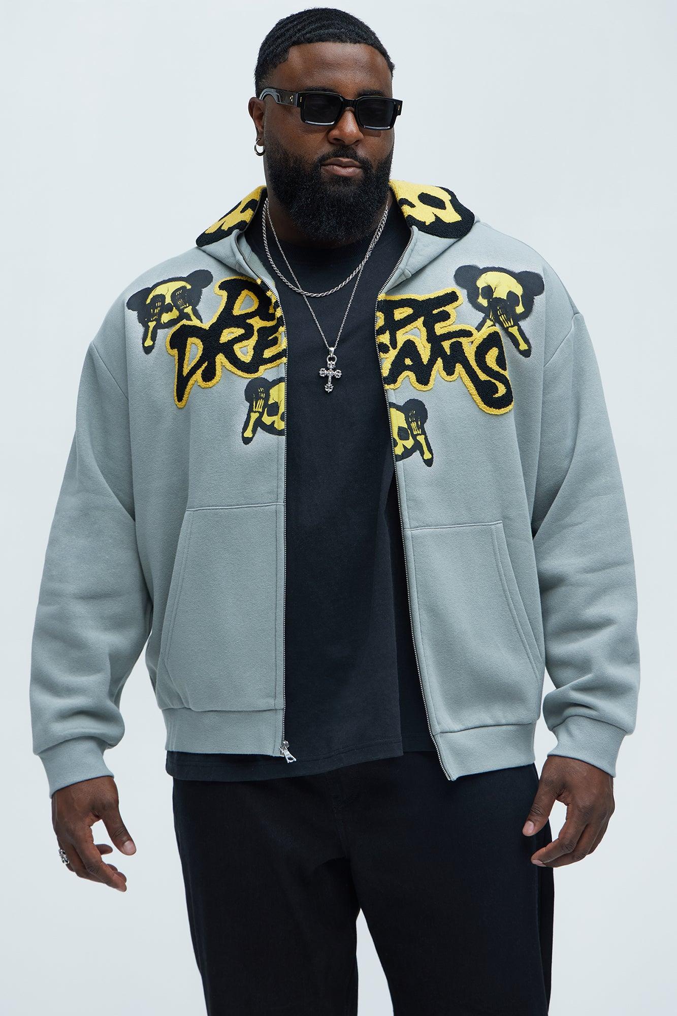Tyson Dope Dreams Zip Up Hoodie - Grey/combo Product Image