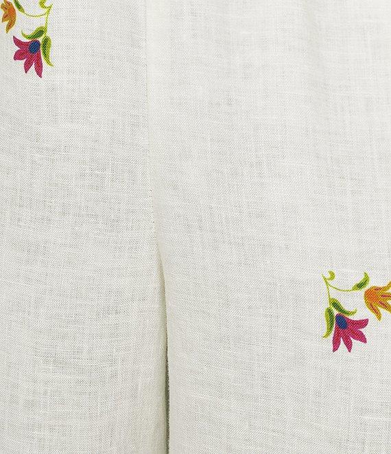 JOHNNY WAS Mixed Floral Printed Linen V-Neck Sleeveless Coordinaiting Tank Product Image