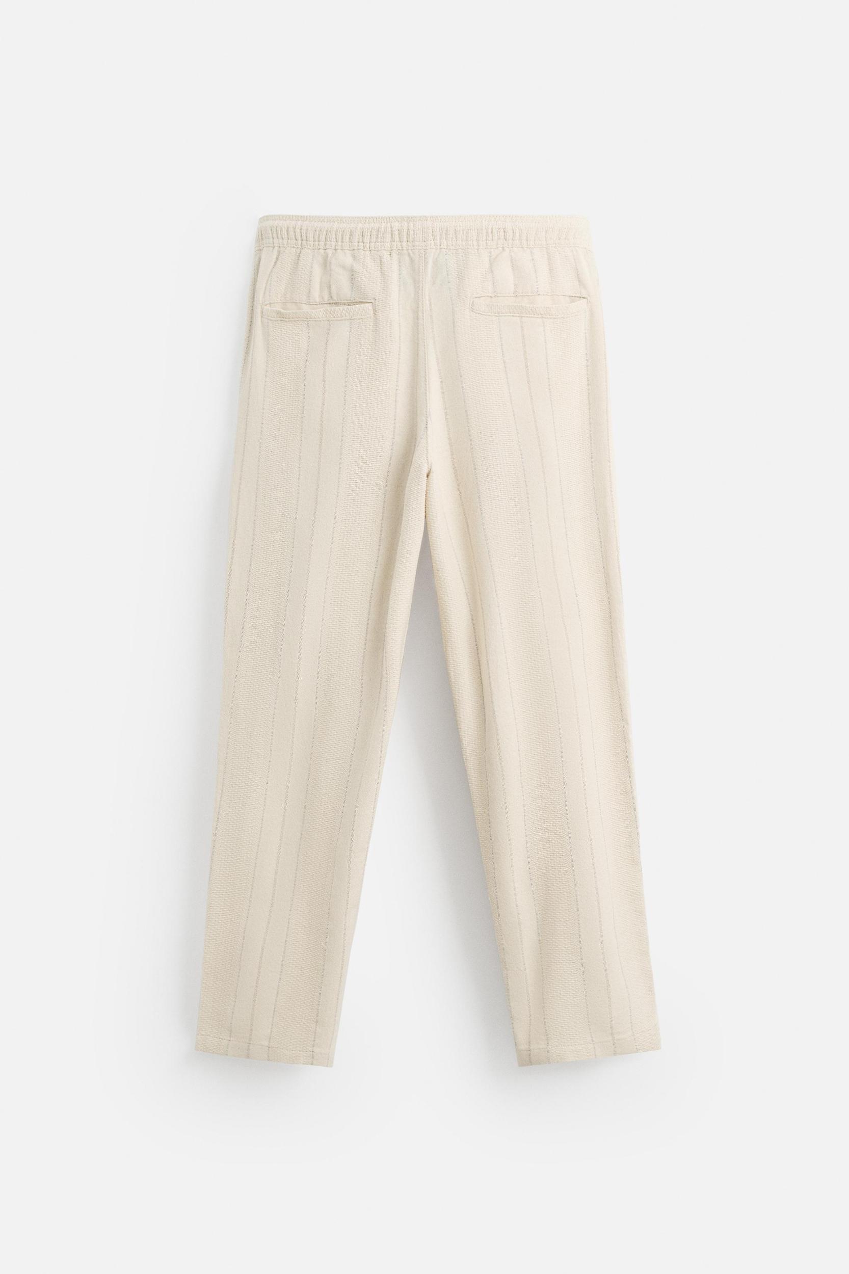 JACQUARD STRIPED PANTS Product Image