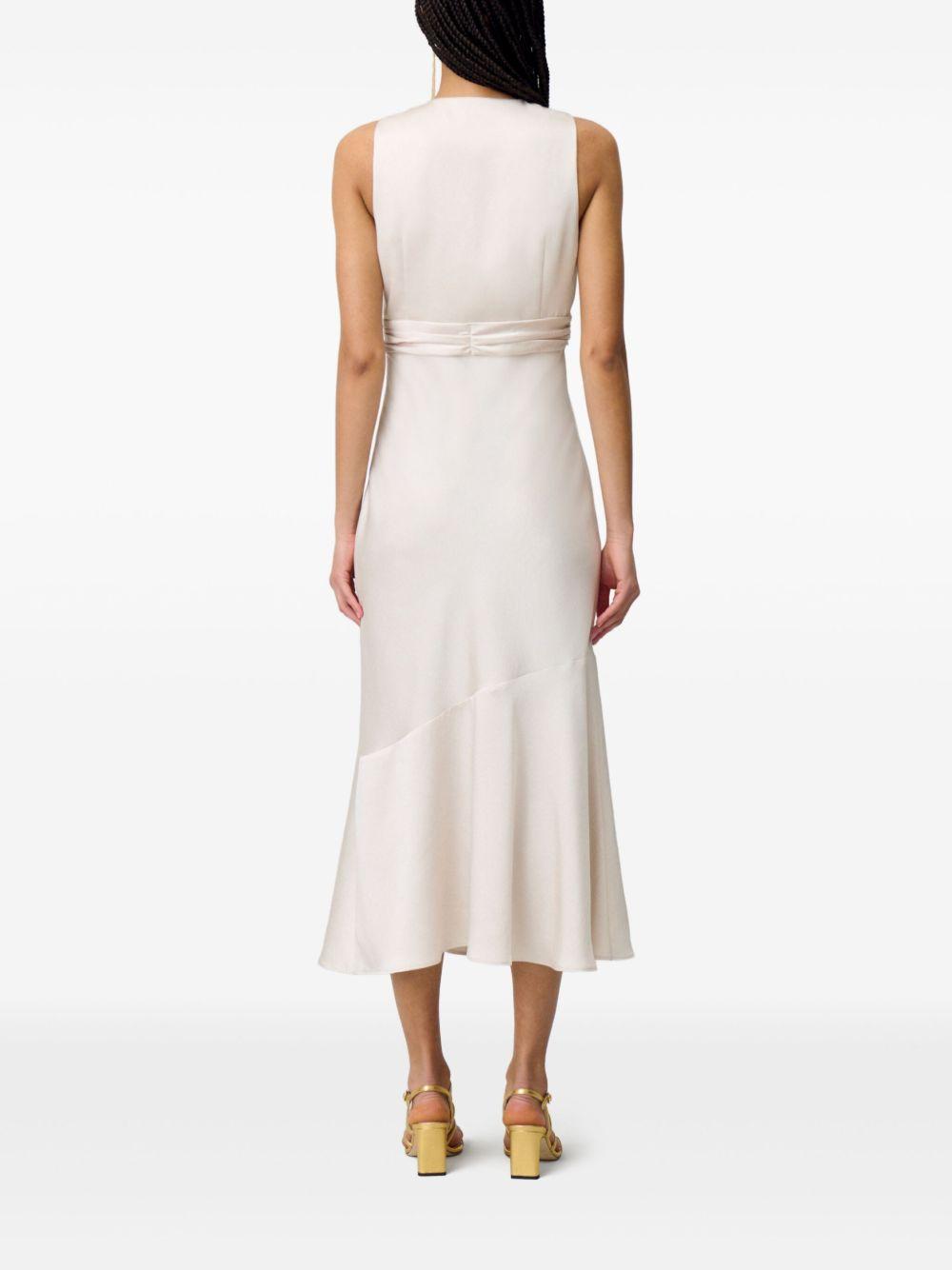 sleeveless satin dress Product Image