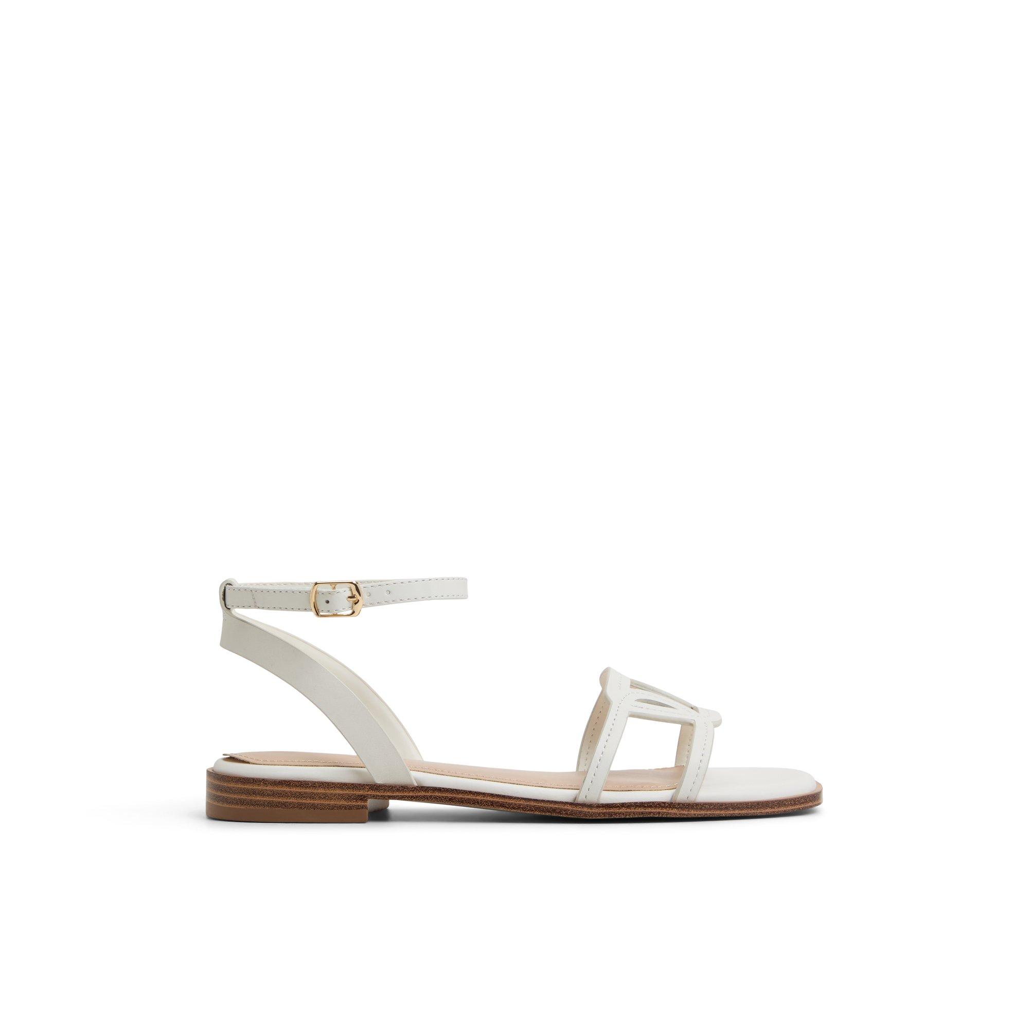 Greengrove White Women's Flat Sandals | ALDO US Product Image