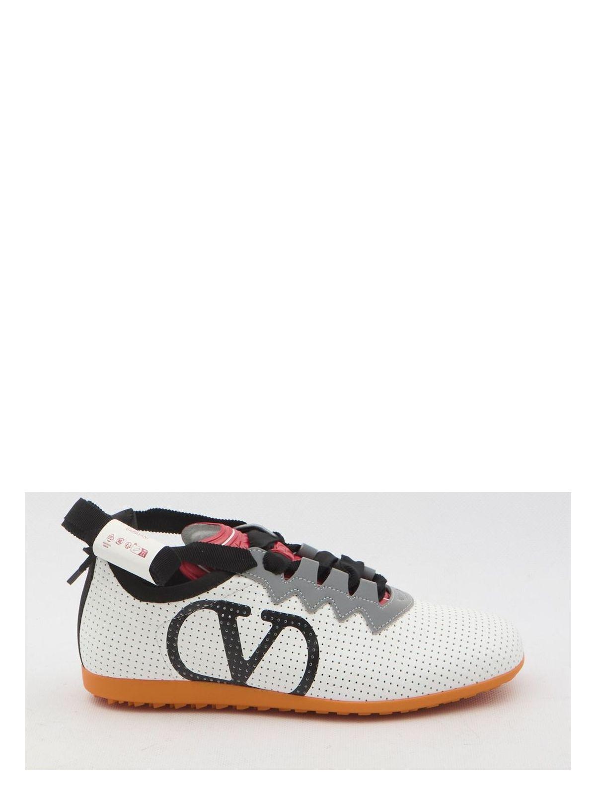 VALENTINO GARAVANI Chromathon Low-top Sneakers In Perforated Leather In Multi Product Image