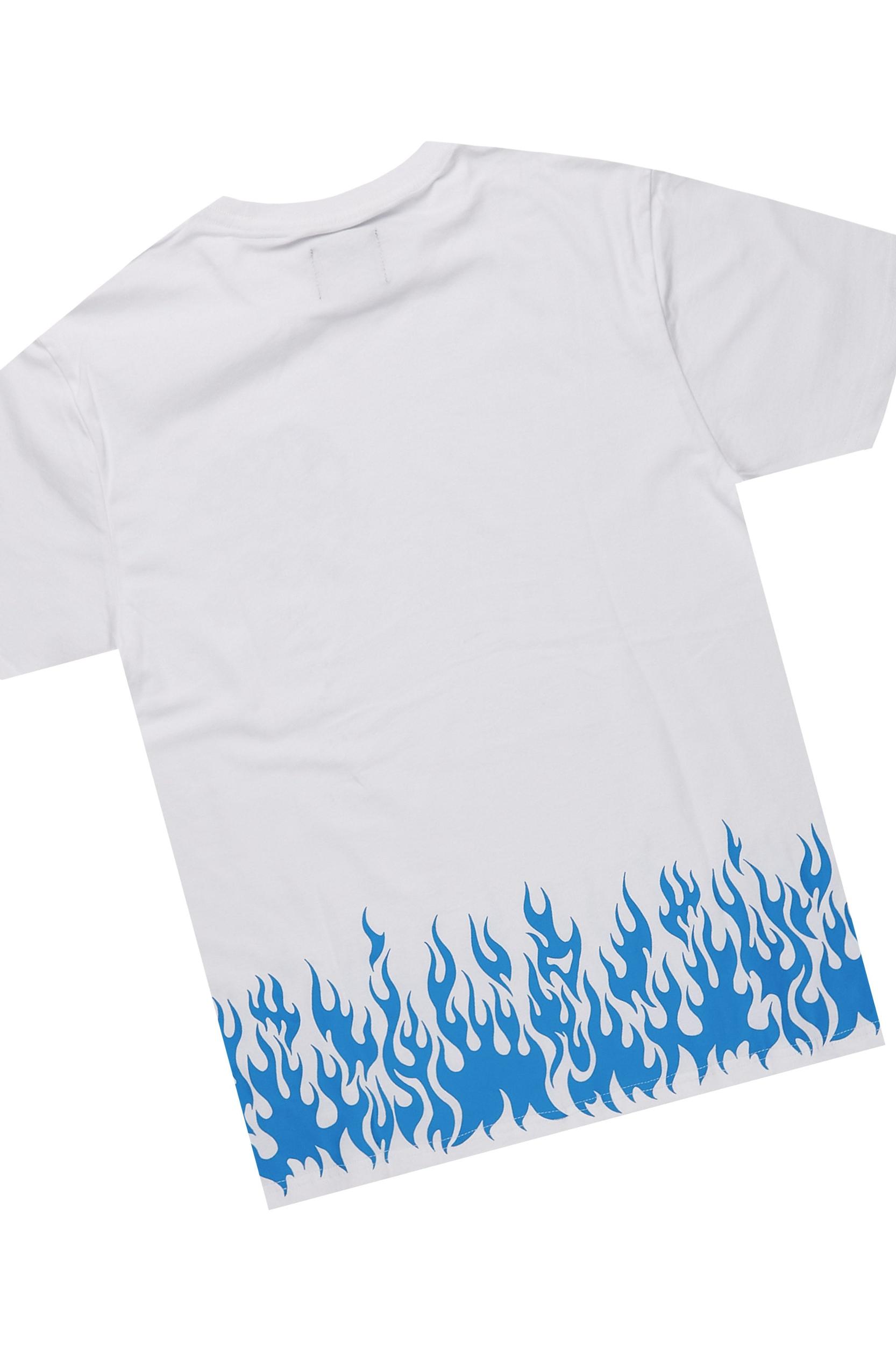 Bubble White/Blue T-Shirt/Super Stacked Flare Jean Bundle Male Product Image