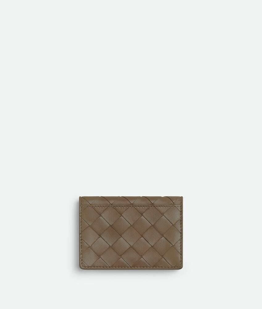 Women's Intrecciato Business Card Case in Pinecone Product Image