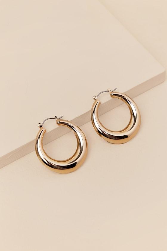 Liese Gold Hoop Earrings Product Image