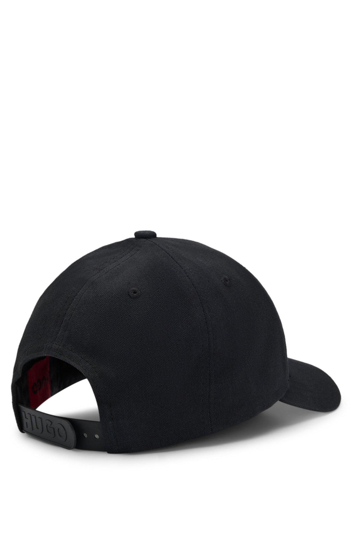 HUGO - Cotton-twill cap with embroidered logo - Black Product Image