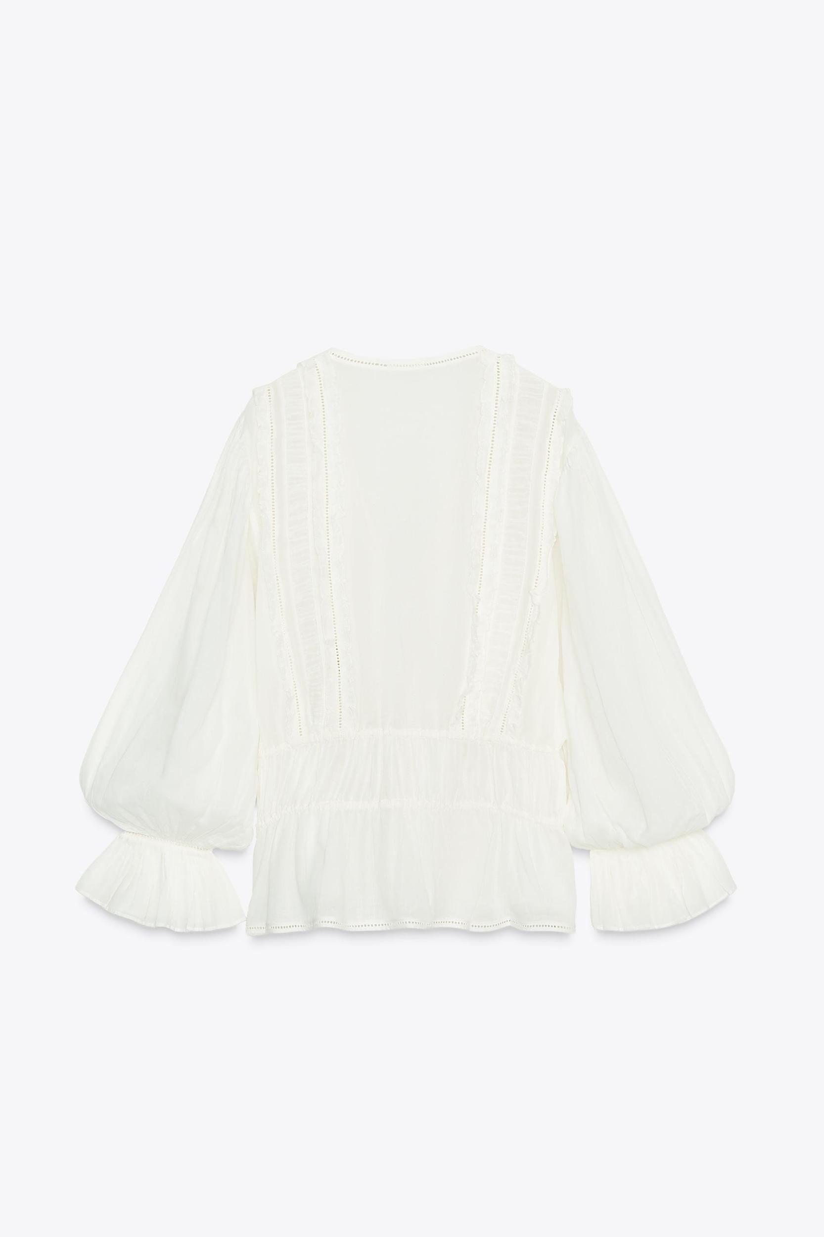 ZW COLLECTION ROMANTIC LADDER STITCH SHIRT Product Image