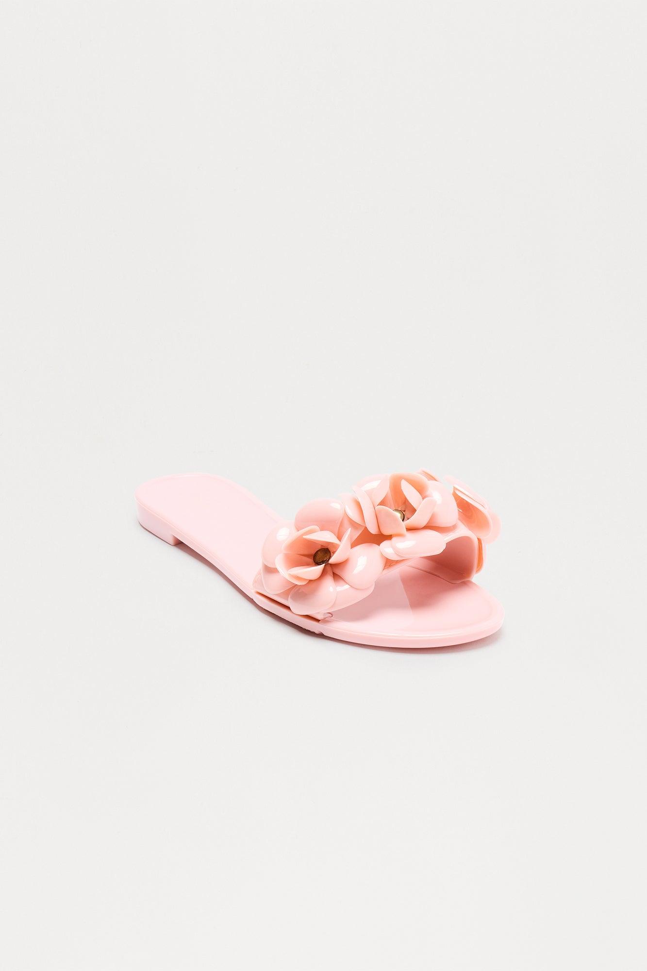 Bryna Flower Slip On Sandals - Pink Female Product Image
