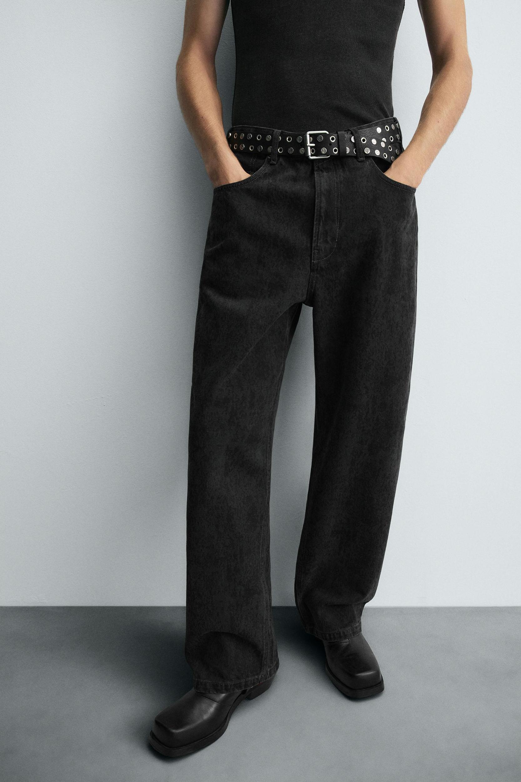 PRINTED BAGGY FIT JEANS Product Image