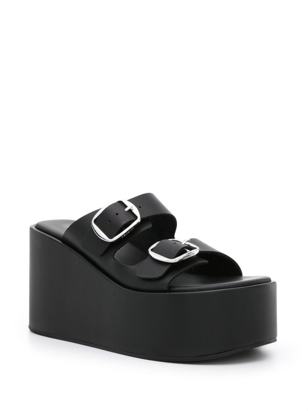 100mm leather wedge sandals Product Image