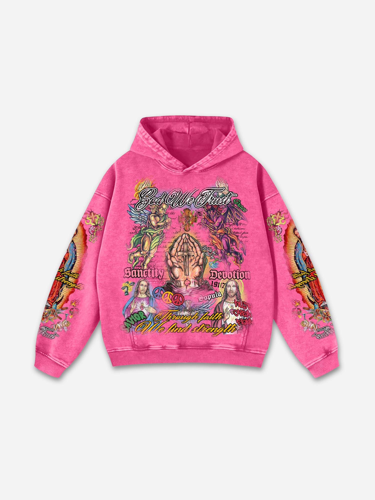 Fly By Choice X Spacestation Graphic Print Acid Wash Hoodie Product Image