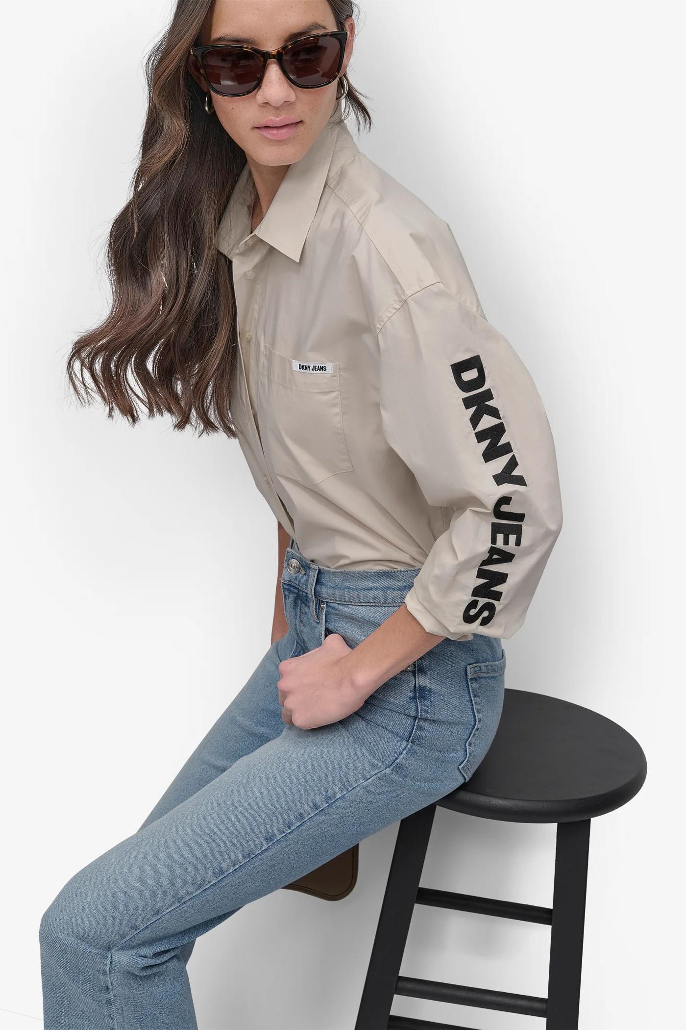 DKNY JEANS POPLIN BUTTON DOWN Product Image