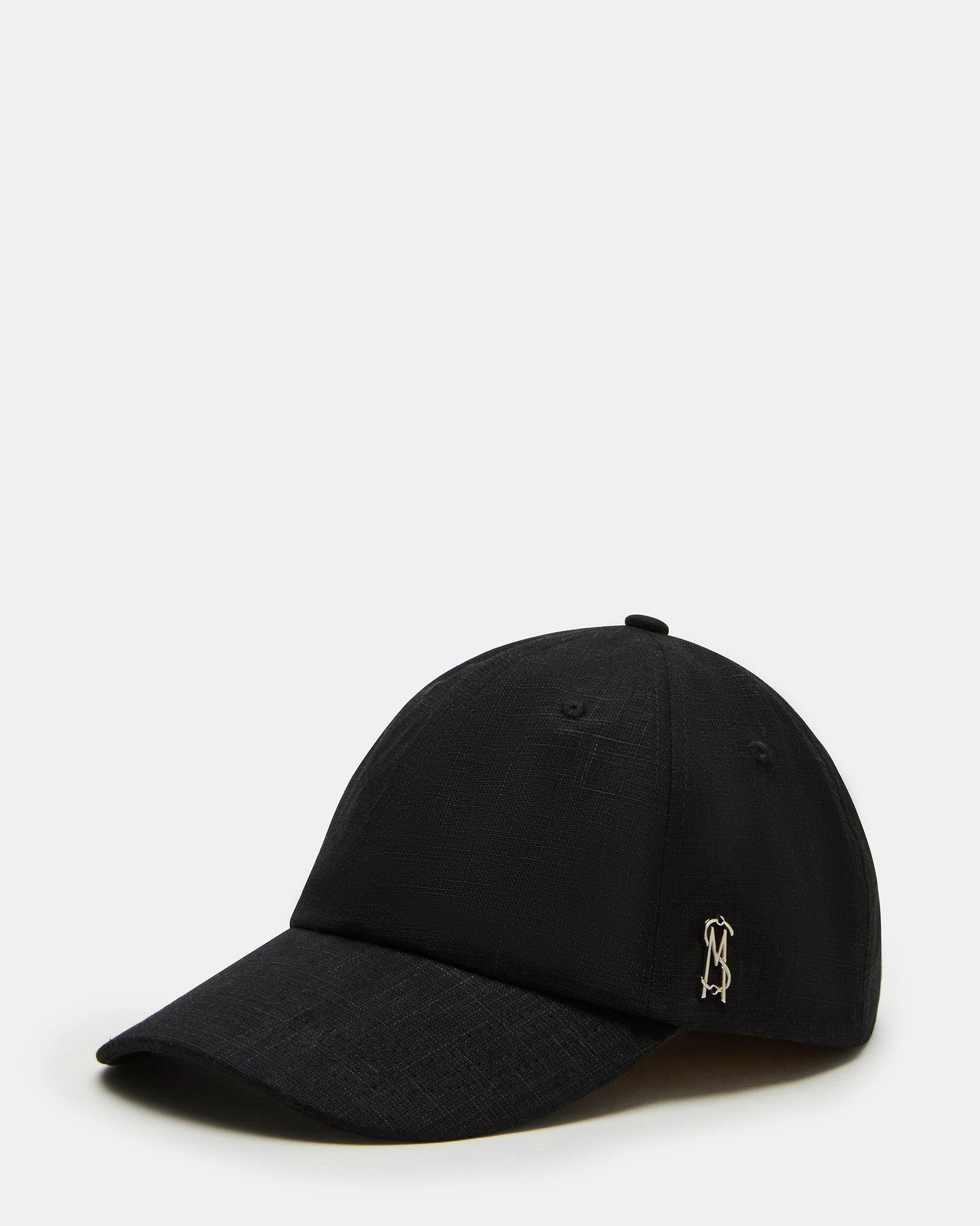 LINEN BASEBALL CAP BLACK Female Product Image