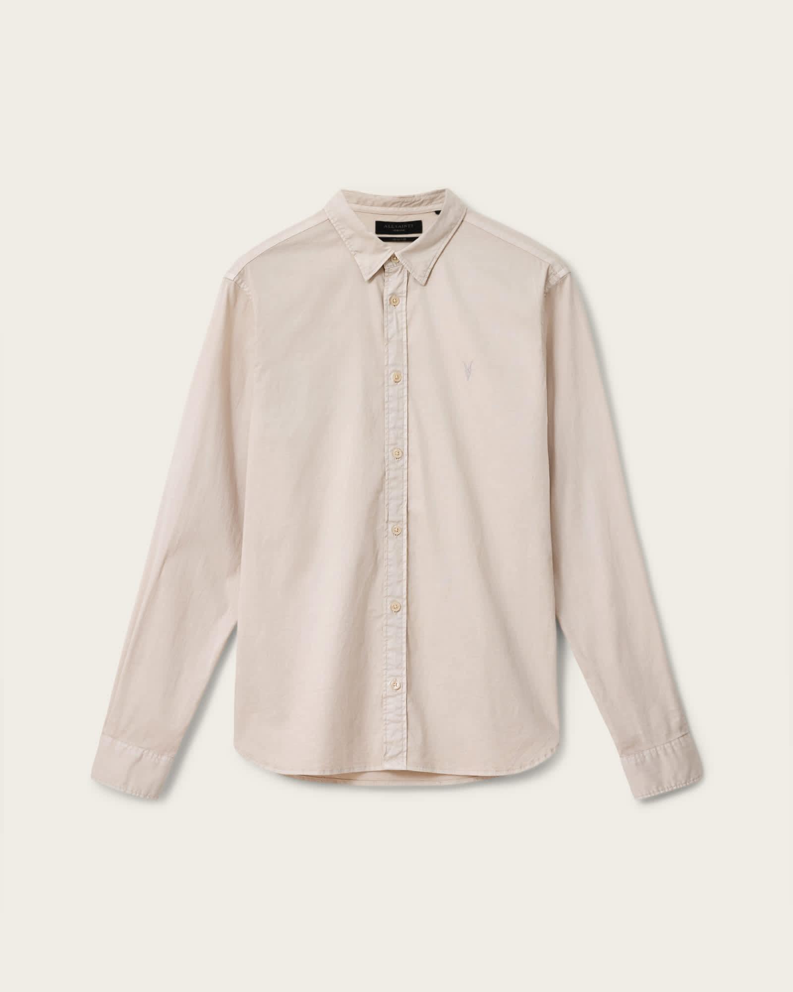 Hawthorne Ramskull Stretch Fit Shirt DUSK WHITE | ALLSAINTS US Product Image