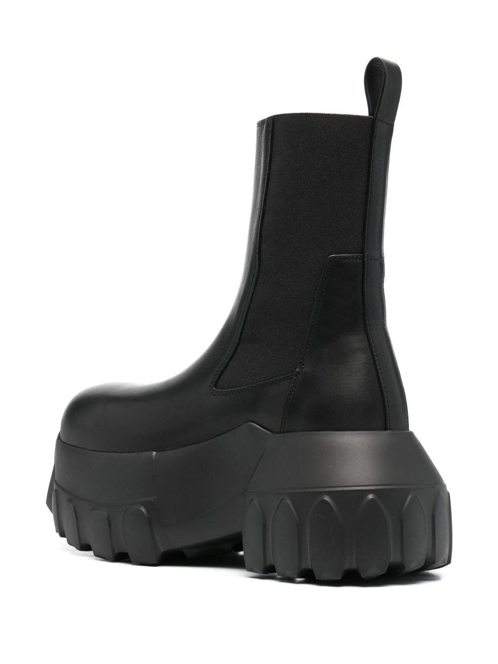 RICK OWENS Beatle Mega Tractor Leather Chelsea Boots In Black Product Image