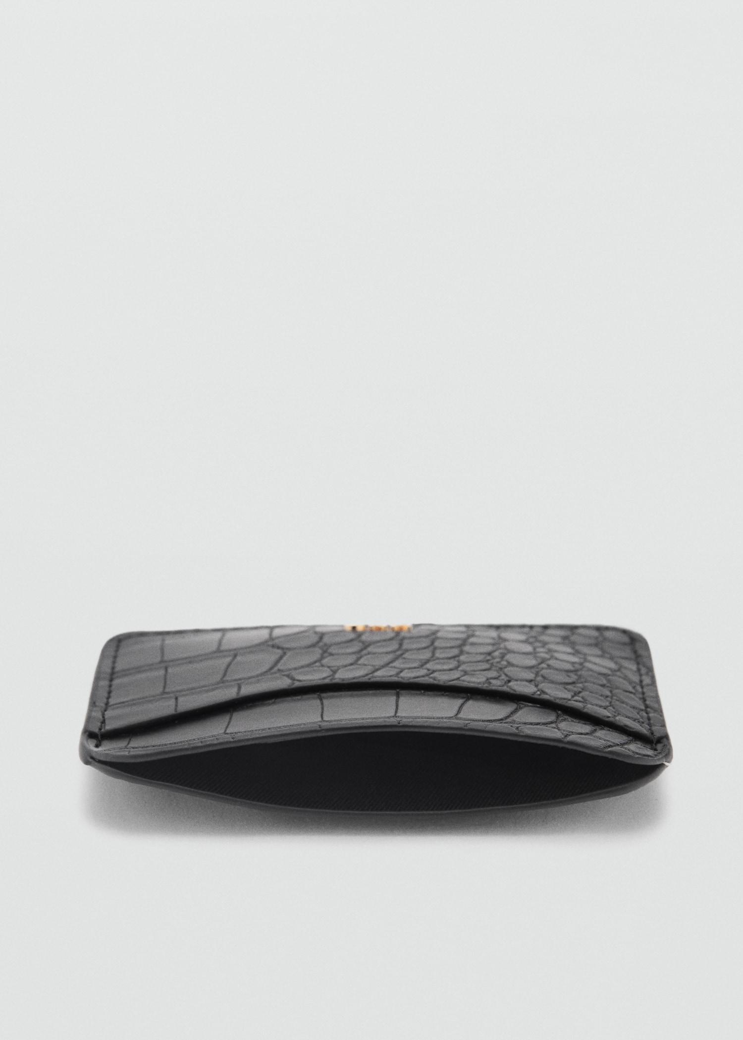 Croc-effect cardholder - Women | MANGO USA Product Image