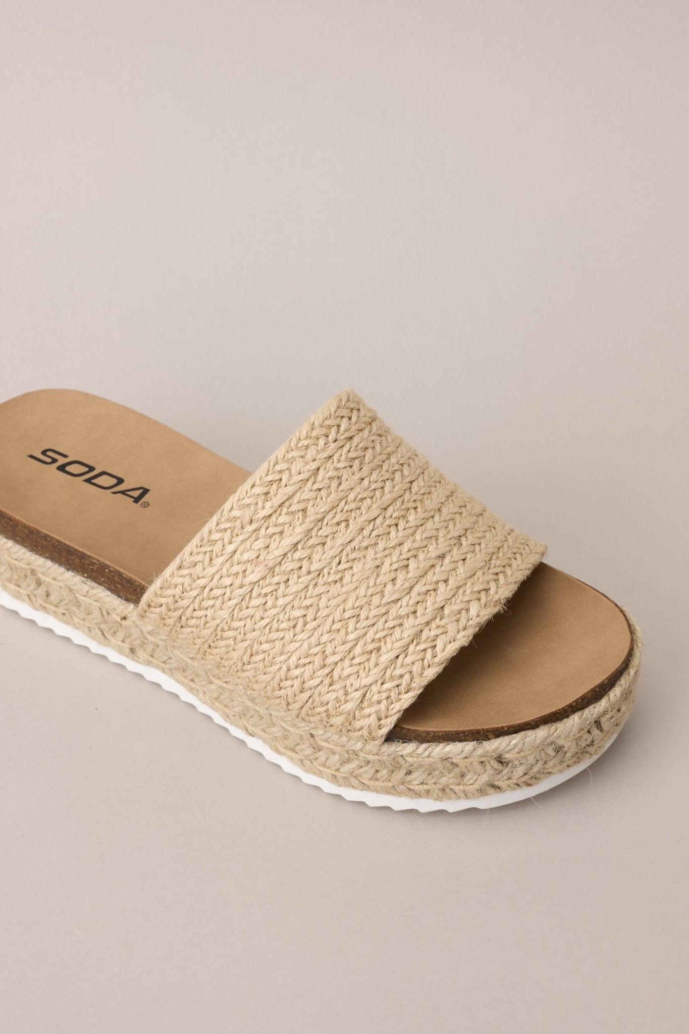 Coastal Serenity Natural Espadrille Platform Sandals Product Image