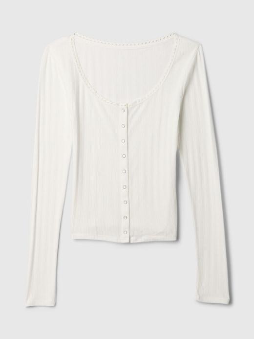 Pointelle Crop Cardigan Product Image