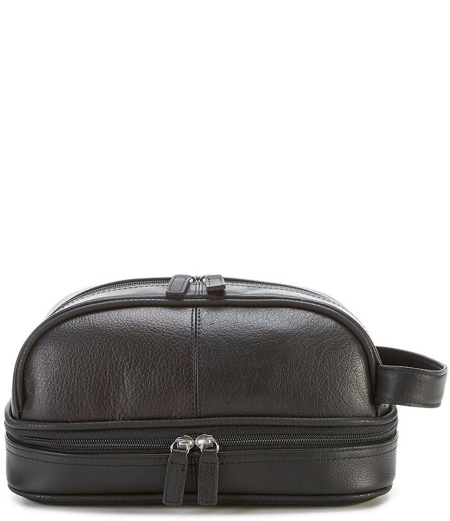 Roundtree & Yorke Bottom Zip Leather Travel Kit Product Image