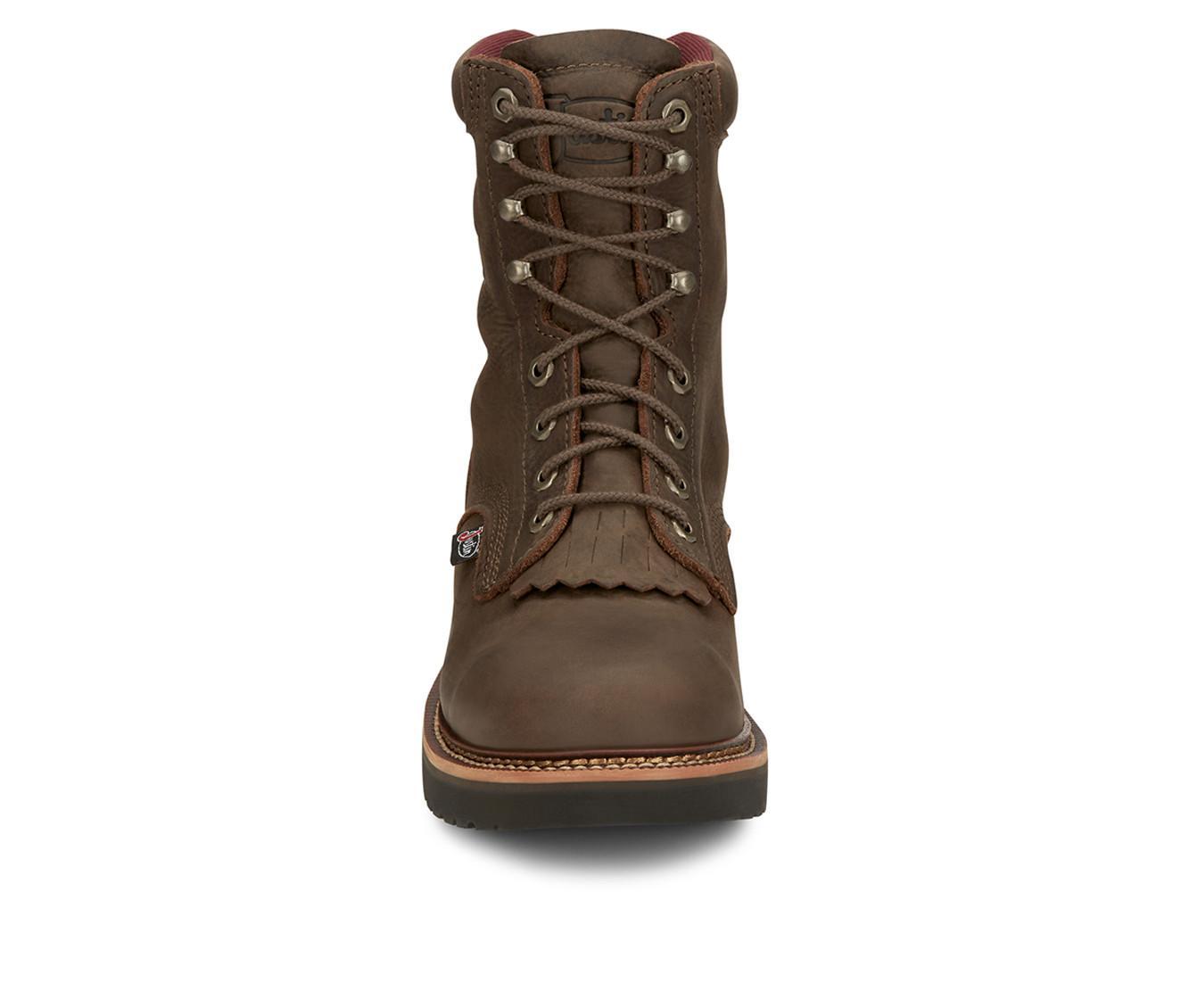 Men's Justin Boots Rivot 8" Waterproof Lace Up Work Boots Product Image