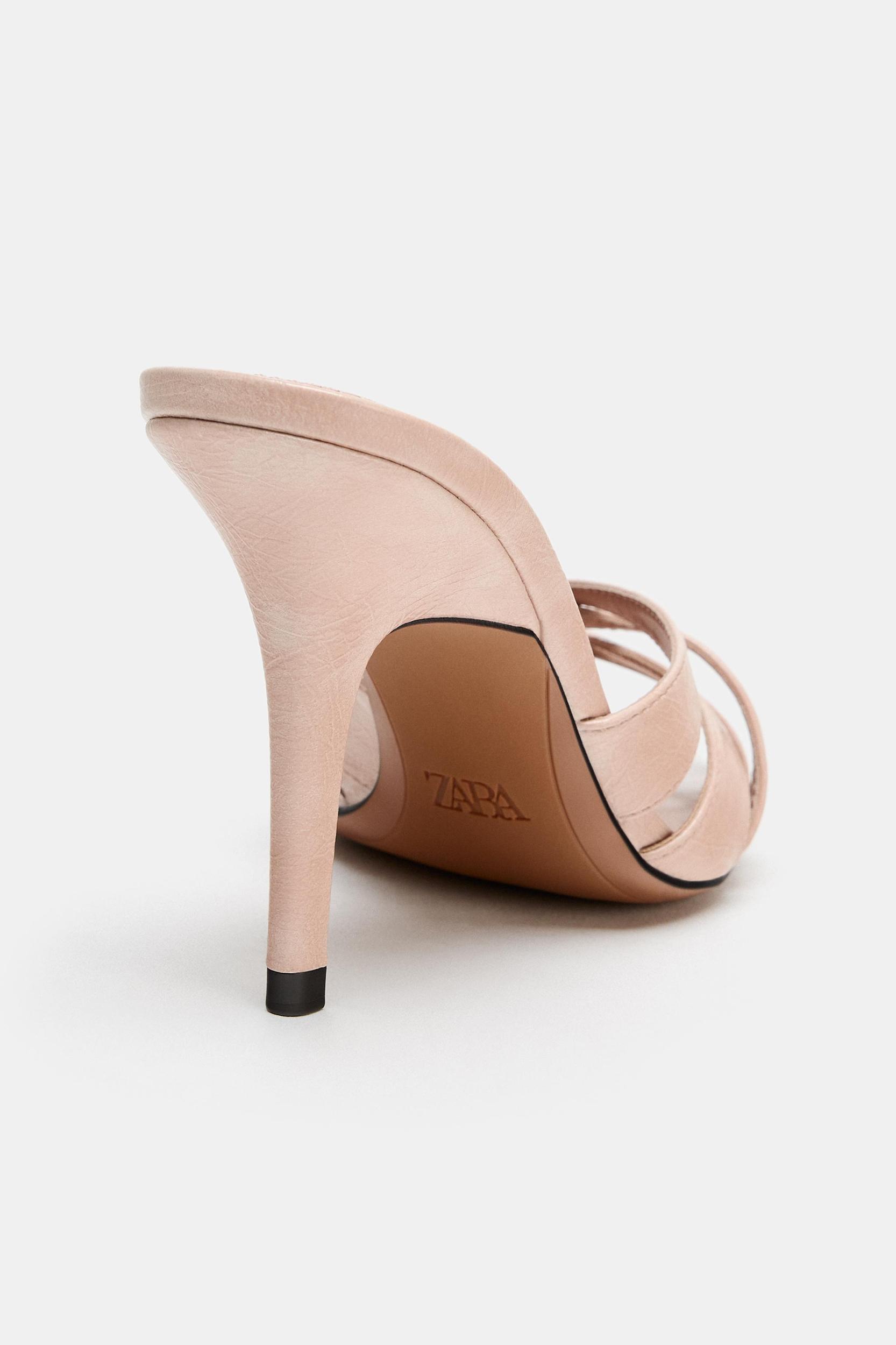 CRISS-CROSS HEELED SANDALS Product Image