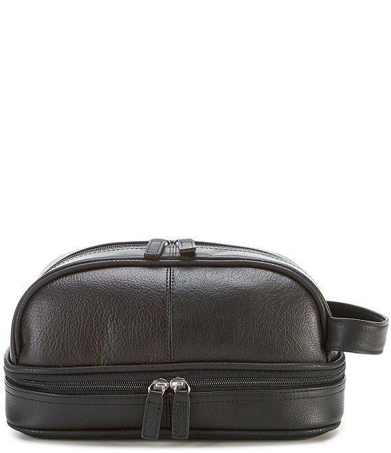 Roundtree & Yorke Bottom Zip Leather Travel Kit Product Image