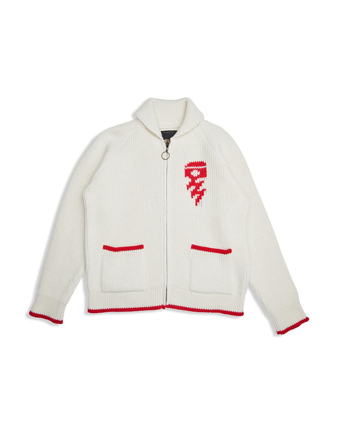 Piston Shawl Cardigan - Dirty White Product Image