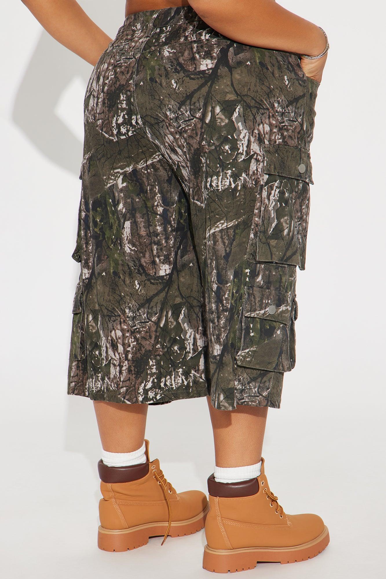Scoping It Out Camo Stretch Denim Jorts - Camouflage Product Image