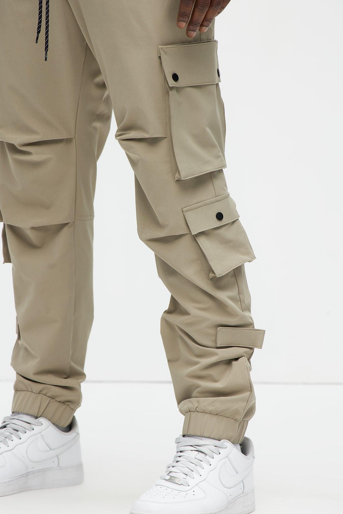 Nylon Utility Cargo Jogger - Khaki Product Image